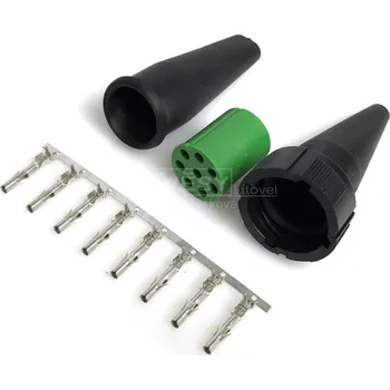 Příslušenství pro přívěs Zástrčka - bajonet Aspöck 8-pinový zelený, 1 nebo 2 vývody