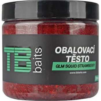 Nástraha TB Baits Obalovací Pasta GLM Squid Strawberry 200 ml
