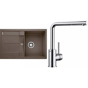 Granitový dřez Set Blanco 09-A 25 (dřez Metra 45 S Kávová + baterie Mila Chrom)