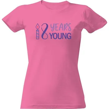 Dámské tričko Tričko s potiskem 18 years young dámské