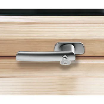 Okno Roto Uzamykatelná klika pro okna řady R6/R8 Typ: Silver ABS Clean - stříbrná (plastové okno)