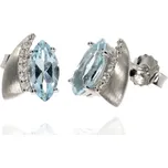 Zlatnictví Helios Náušnice s Topazem a zirkony B49998