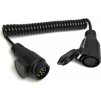 Přívěs k motorovému vozidlu Propojovací kabel o délce 3,2 m spirálový, 1x zástrčka, 1x zásuvka kabelová 13 pól 12V