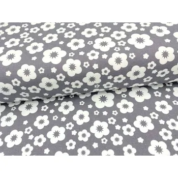 Mirtex Plátno DOMESTIK 145/23392-19 Kamélie Šedá šíře 150cm Velkoobchod Ceník: VELKOOBCHOD: po celých rolích, bez odvíjení