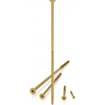 Vrut Vruty pro dřevostavby SCH 8x240 zinek žlutý (Tesařský vrut, zápustná hlava, vysokopevnostní vrut)