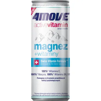 4Move Active Vitamin Magnesium grapefruit a limetka plech 250 ml Limonáda 4Move Active Vitamin Magnesium grapefruit a limetka plech 250 ml