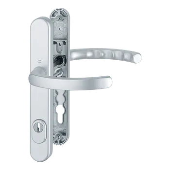 HOPPE Bezpečnostní kování Luxembourg se zakrytím vložky Provedení: klika - klika, Povrch: F1 - stříbrný elox