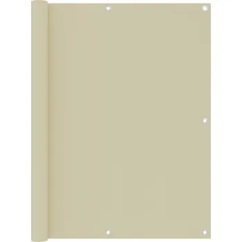 Stínicí technika Nabytek XL Balkónová zástěna krémová 120 x 500 cm oxfordská látka 134958