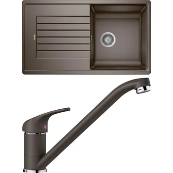 Granitový dřez Set Blanco 10-A 25 (dřez Zia 5 S Kávová + baterie Daras Kávová)
