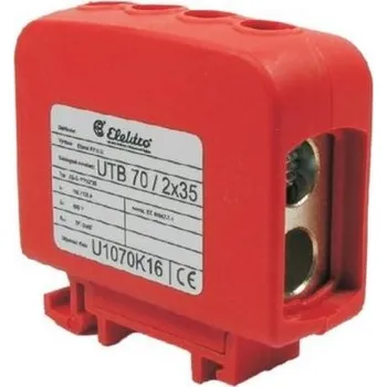 Stavebniny ELEKTRO BEČOV Svorka UTB 70/2×35 červená U1070K16