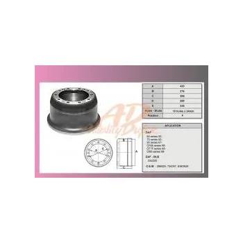 Brzdový buben buben brzd.DAF 95XF zadní 420x200x287.5