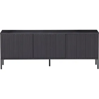 Televizní stolek WOOOD Černý borovicový TV stolek Gravia 150 x 44 cm