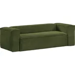 Kave Home Zelená manšestrová pohovka Blok 210 cm