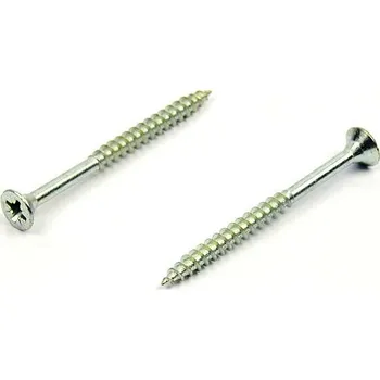 Vrut Univerzální vrut do dřeva 4x55/36 částečný závit zinek bílý (Vrut do dřeva, křížová drážka PZ, zápustná hlava)