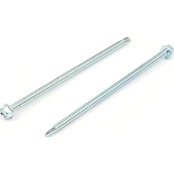 Šroub Samovrtný šroub do plechu 6,3x110 mm DIN 7504 K šestihranná hlava, zinek bílý (Samovrtný šroub do plechu se šestihrannou hlavou - TEX)