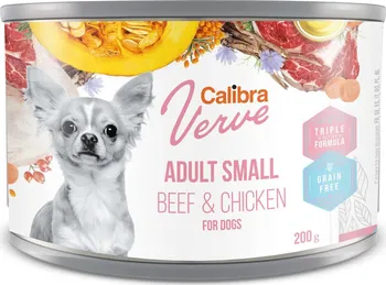 Krmivo pro psa Calibra Dog Verve GF Adult Small Breed konzerva Beef & Chicken 200 g