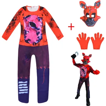 Karnevalový kostým FNAF (Five Nights at Freddy's) Dětský kostým FNAF (6 postav) Motiv: Nightmare Foxy, Velikost: 120 (5-6 let)