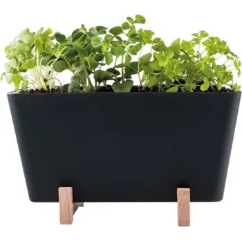 TINY GREENS WaterWick samozavlažovací mini truhlík černá