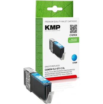 Počítač KMP C107CX - Canon CLI-571C XL - azurová inkoustová náplň KMP