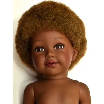 Panenka Realistická panenka snědý chlapeček Prince od firmy Vestida de Azul (Prince - světle hnědé kudrnaté vlasy - 45 cm )