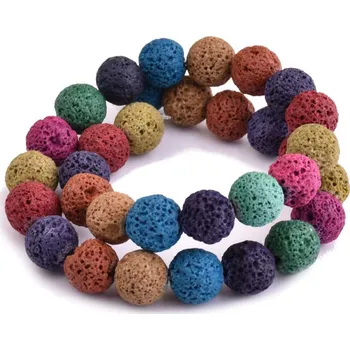 Drahý kámen Láva barvená 12mm