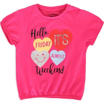 Dívčí tričko LEMON BERET WEEKEND růžová Velikost: 104-110