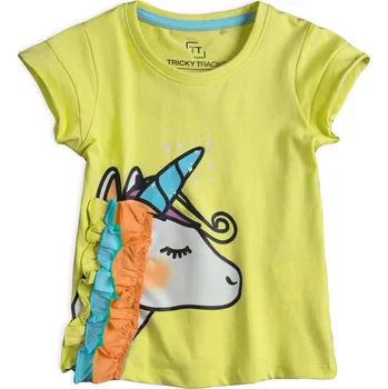 Dívčí tričko Dívčí tričko z BIO bavlny LEMON BERET JEDNOROŽEC žluté Velikost: 104