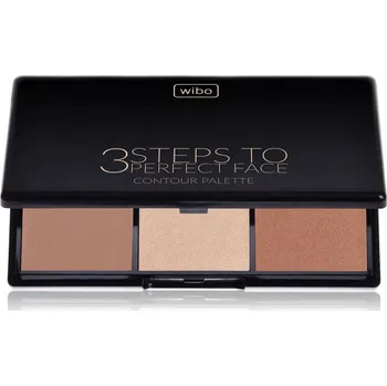 Paletka dekorativní kosmetiky Wibo 3 Steps To Perfect Face Dark konturovací paletka na obličej 10 g