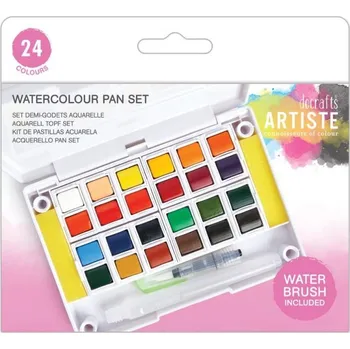 Umělecký štětec WEST DESIGN PRODUCTS LIMITED Akvarelové barvy Artiste sada (24ks) + vodní štětec