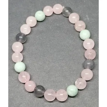 Náramek Růžová kráska - náramek (růženín a jadeit)