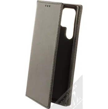Pouzdro na mobilní telefon 1Mcz Magnetic Book Color flipové pouzdro pro Samsung Galaxy S22 Ultra 5G černá (black)