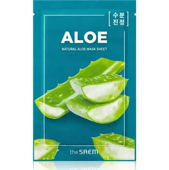 Pleťová maska The Saem Natural Mask Sheet Aloe plátýnková maska s hydratačním a zklidňujícím účinkem 21 ml