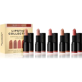 Rtěnka Revolution PRO Lipstick Collection saténová rtěnka dárková sada odstín Blushed Nudes 5x3,2 g
