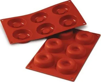 Silikomart Silikonová forma na donuty 6 ks červená