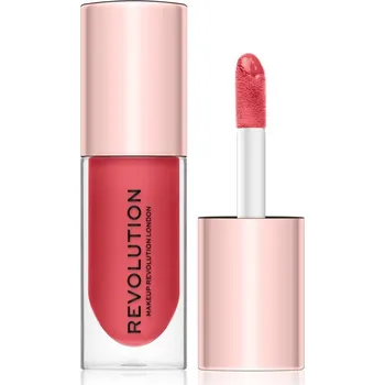 Lesk na rty Makeup Revolution Pout Bomb lesk na rty pro větší objem s vysokým leskem odstín Peachy 4.6 ml