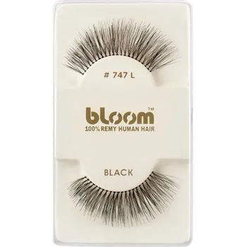 Umělé řasy Bloom Natural nalepovací řasy z přírodních vlasů No. 747L (Black) 1 cm
