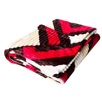 deka Numberoplus Mikroflanelová deka rybí kost 230x200 - Vínová