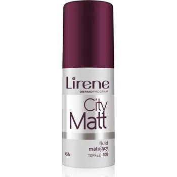 Make-up Lirene City Matt matující fluidní make-up s vyhlazujícím efektem odstín 208 Toffee 30 ml