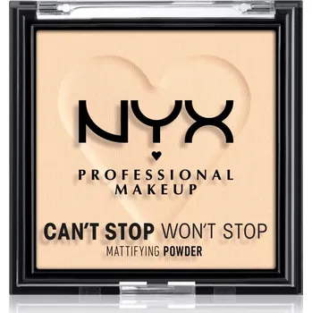 Pudr NYX Professional Makeup Can't Stop Won't Stop Mattifying Powder matující pudr odstín 01 Fair 6 g