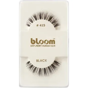 Bloom Natural nalepovací řasy z přírodních vlasů No. 415 (Black) 1 cm