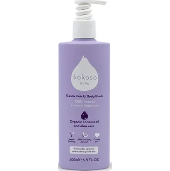 Sprchový gel Kokoso Baby Kids mycí gel na tělo a vlasy s parfemací pro děti 200 ml
