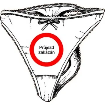 Žertovný předmět Kalhotky - Průjezd zakázán velikost druh: tanga_M