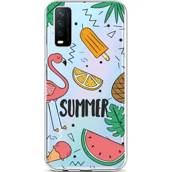 Pouzdro na mobilní telefon Kryt Vivo Y20s silikon Summer (obal neboli pouzdro na Vivo Y20s)