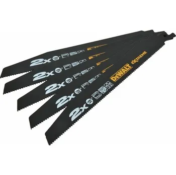 DeWalt Extreme bimetalový pilový list na dřevo s hřebíky 5ks 228mm DT2307L