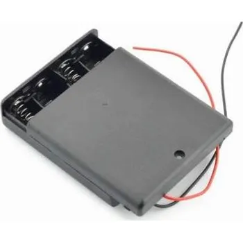 Článková baterie Box na 4 tužkové baterie AA s vypínačem