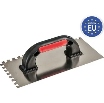 Zednické hladítko Hladítko Strend Pro Premium, U-plast. rukojeť, 270x130 mm, e04 mm, 0,7 mm, nerez