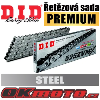 Řetězová sada pro motocykl Řetězová sada D.I.D Premium ZVM-X2 X-ring STEEL + kalená řetězová kola, Honda CRF 1000 L Africa Twin DCT 16-19