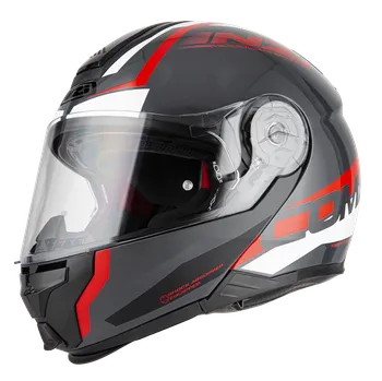 Helma na motorku Vyklápěcí přilba NZI Combi 2 Duo SHOCK červená Velikost: M