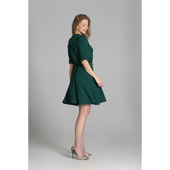 Dámské šaty Rozšířené šaty se šňůrkou SUK156 Barva: Zelená, Velikost: XL