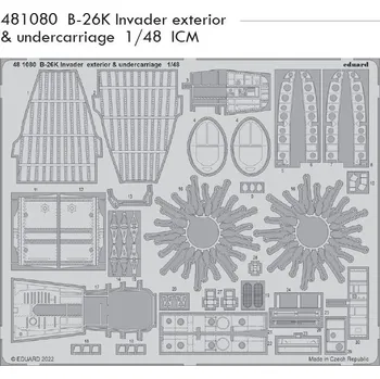 Plastikový model Eduard 1/48 B-26K Invader exterior & undercarriage (ICM)